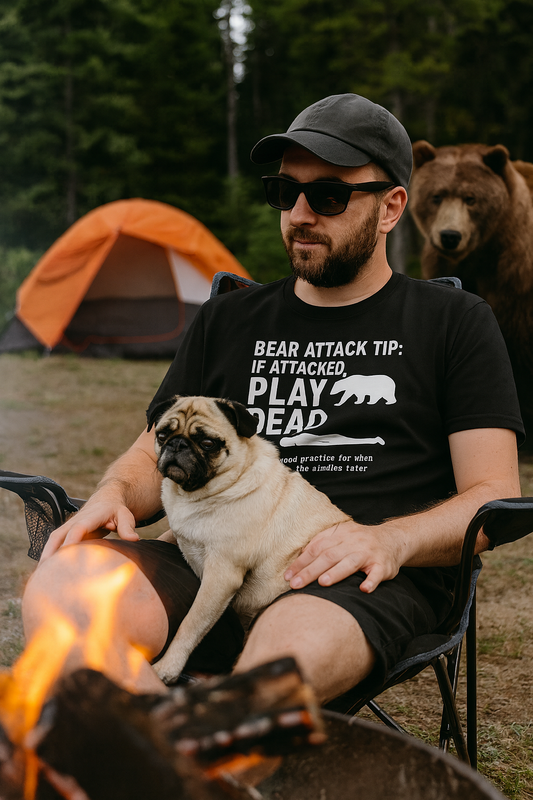 Bear Attack Tip Graphic Tee – Funny Camping Shirt