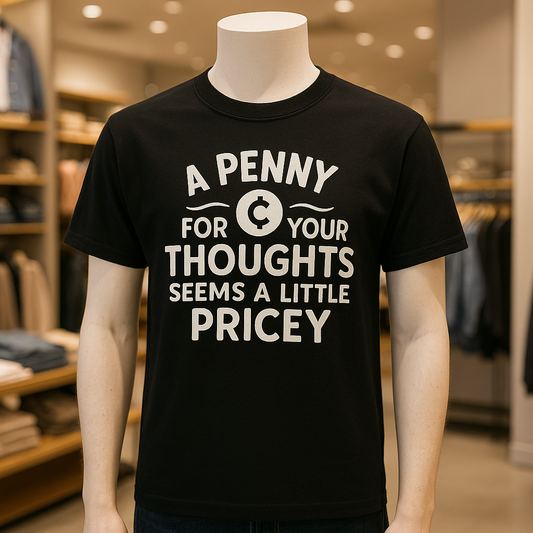 A Penny For Your Thoughts Seems A Little Pricey – Sarcastic Shirt
