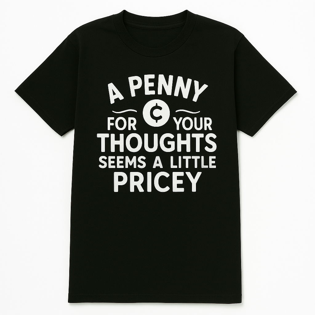A Penny For Your Thoughts Seems A Little Pricey – Sarcastic Shirt