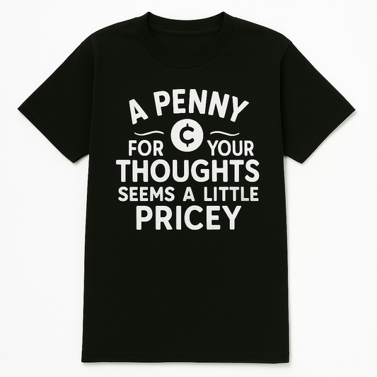 A Penny For Your Thoughts Seems A Little Pricey – Sarcastic Shirt