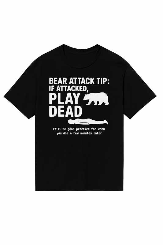 Bear Attack Tip Graphic Tee – Funny Camping Shirt