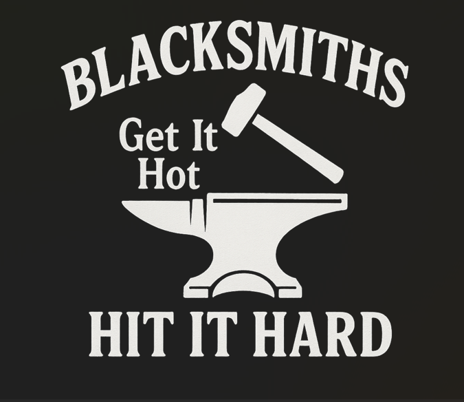 Blacksmiths get it hot and hit it hard t-shirt