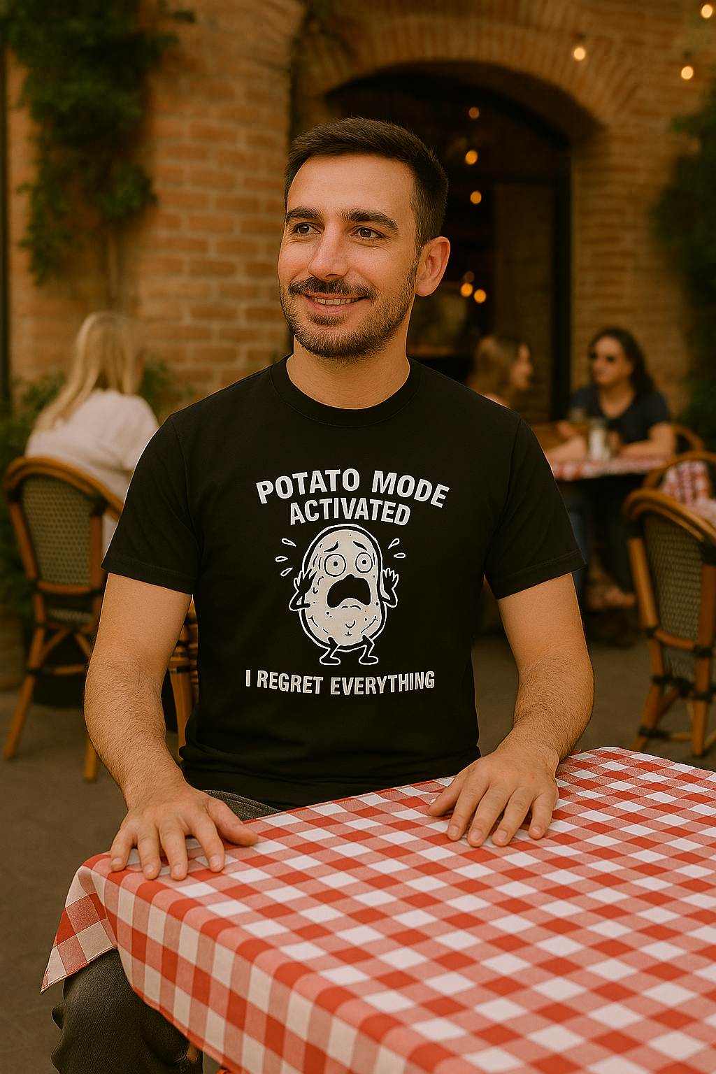 Potato Mode Activated - I Regret Everything - Panic Potato - t-shirt