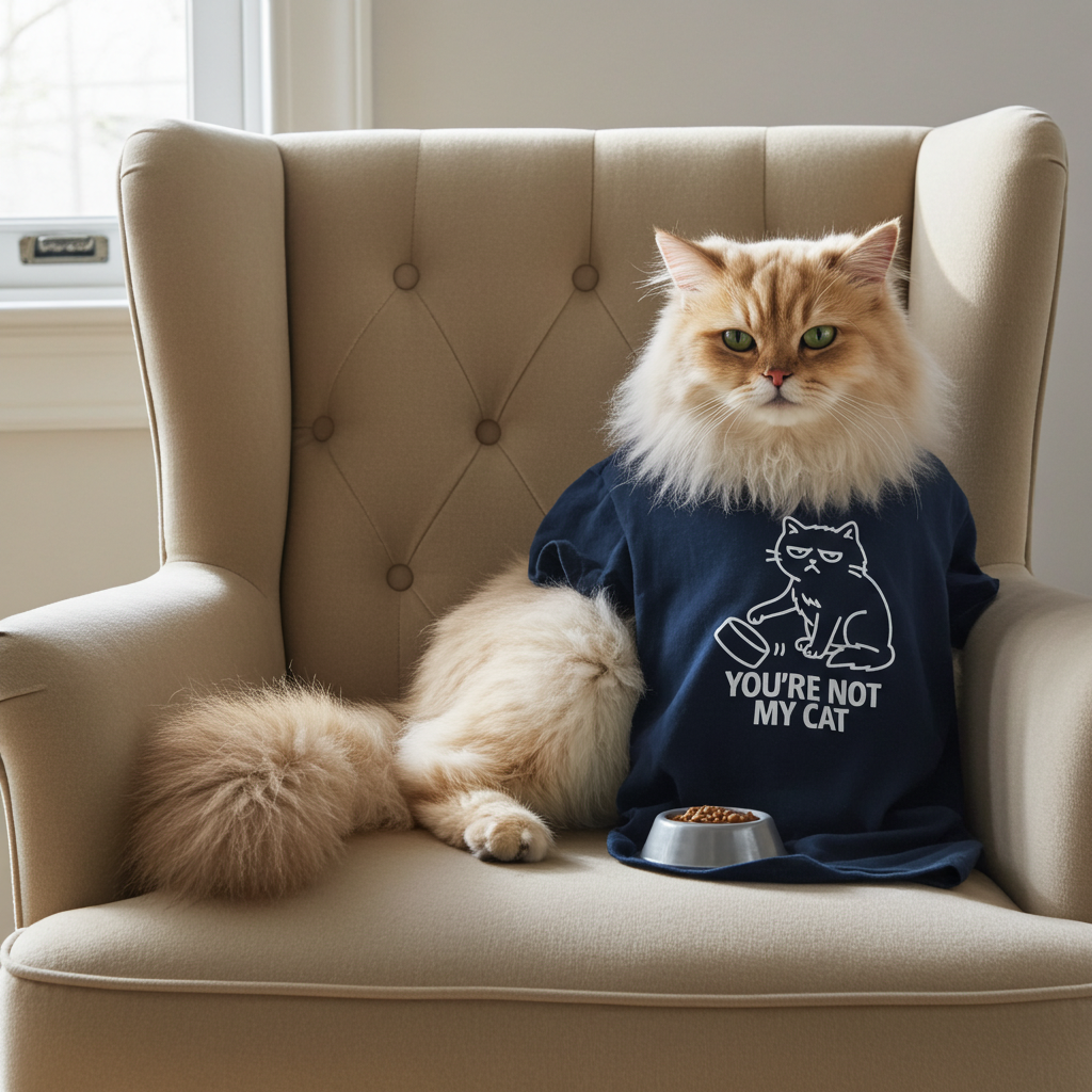 Funny Cat Attitude T-Shirt – “Don’t Tell Me What to Do, You’re Not My Cat” – Pet Humor Tee – Cat Lover Gift
