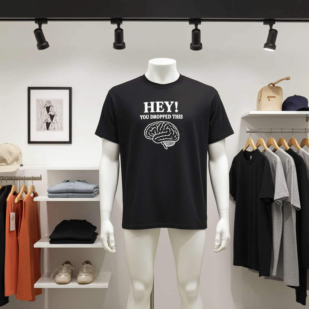 Funny Sarcasm T-Shirt – “Hey, You Dropped This…” – Humorous Tee – Gift for Friends & Couples