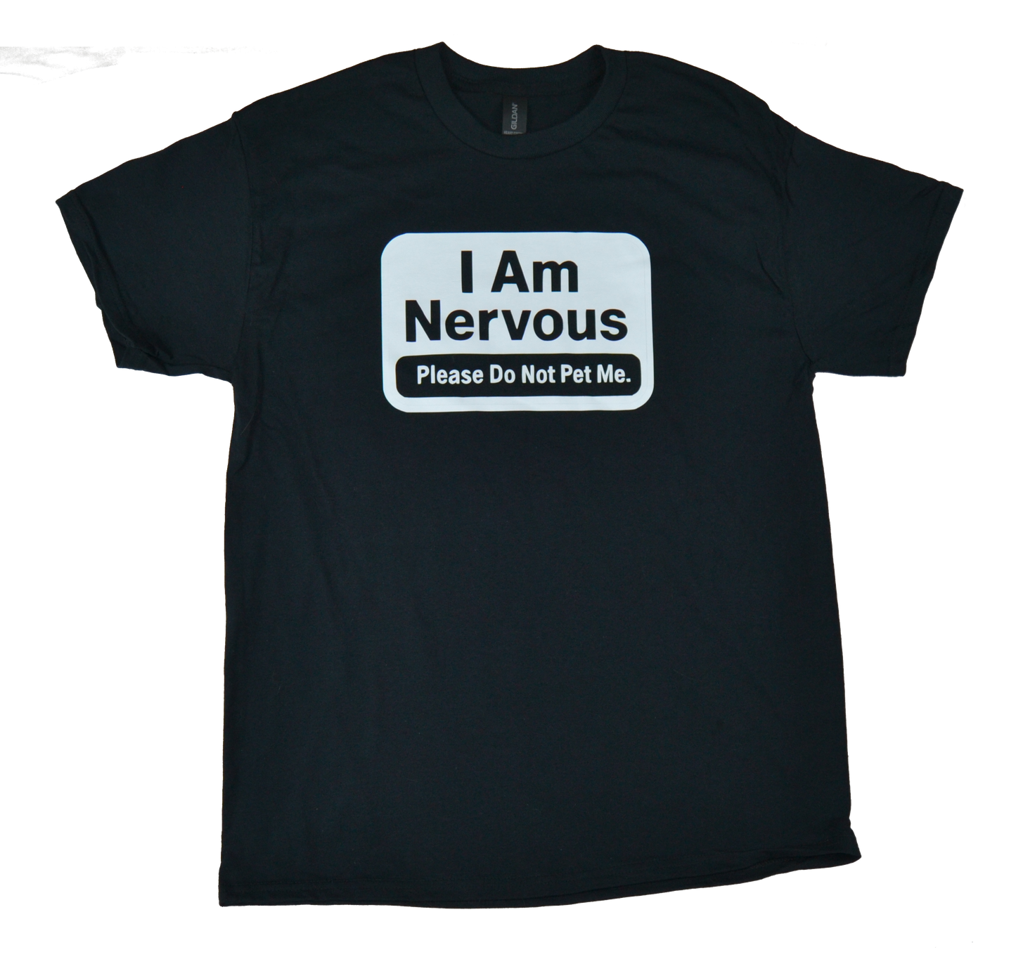 Funny Introvert T-Shirt – “I Am Nervous, Please Do Not Pet Me” – Social Anxiety Humor Tee – Funny Casual Shirt