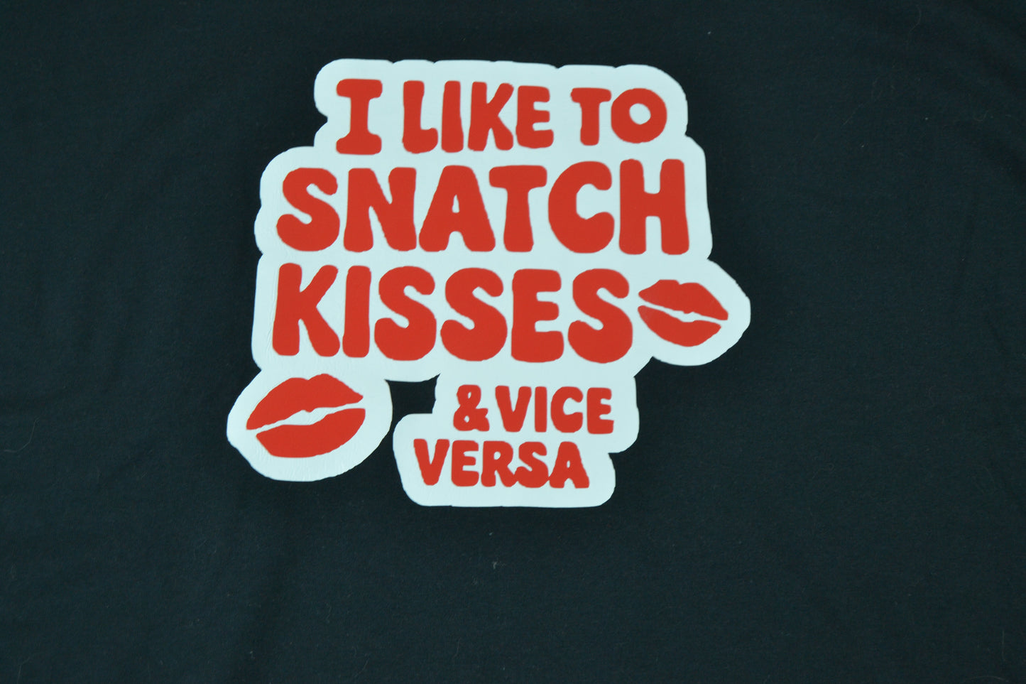 I Like To Snatch Kisses & Vice Versa – Funny Unisex Dogear Graphic Tee, Cotton Streetwear Shirt