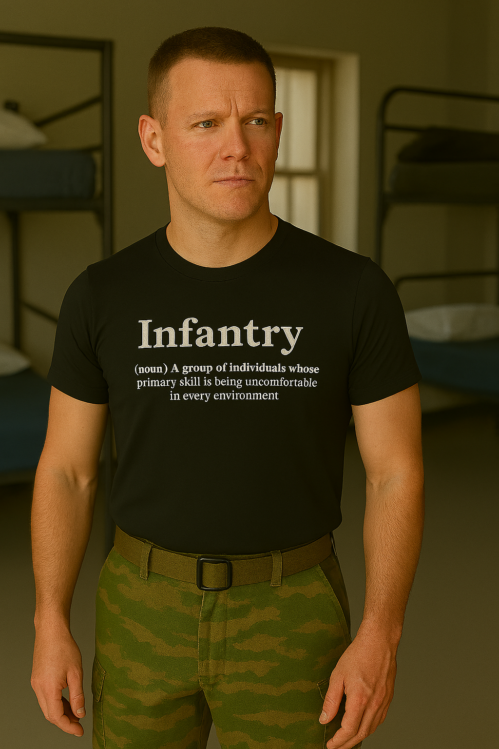 Infantry - A group of individuals whose primary skill is being uncomfortable in every environment