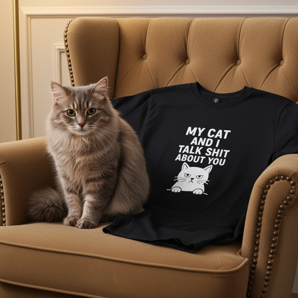My cat and I talk shit about you