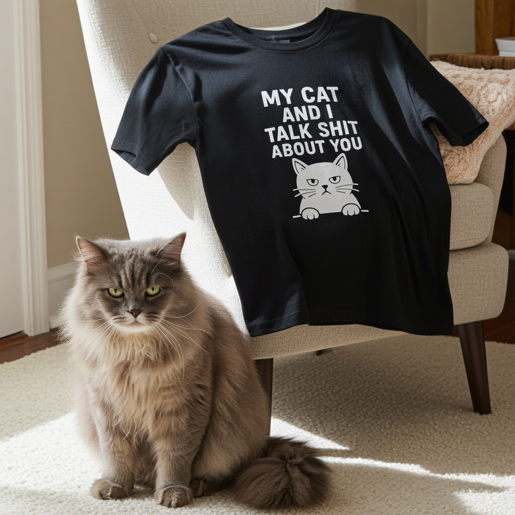 My cat and I talk shit about you