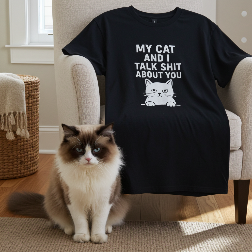 My cat and I talk shit about you